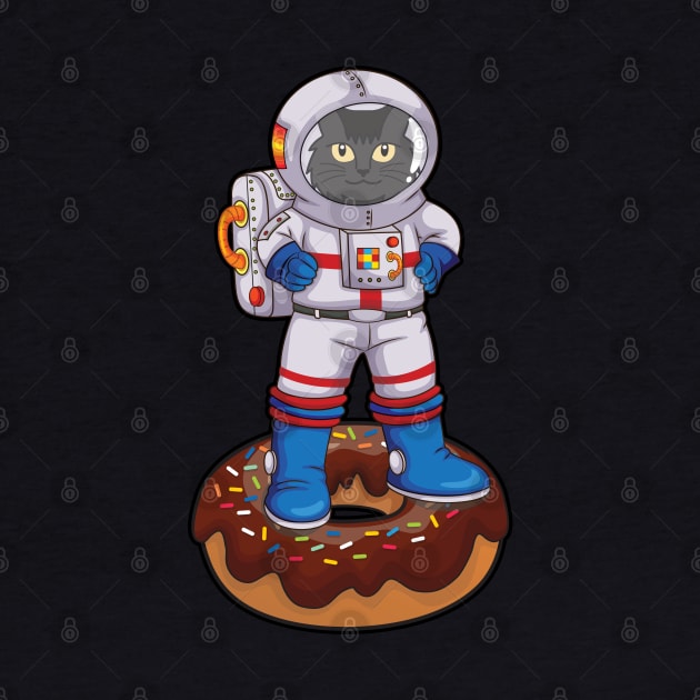 Space Cat & Donut by Plushism